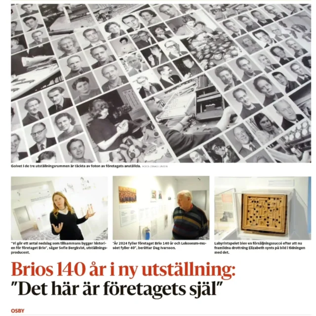 BRIO FYLLER 140 ÅR! Detta firar och uppmärksammar Lekoseum med en helt ny utställning om BRIOs företagshistoria från 1884 fram till idag. Museet och butik öppet onsdag - söndag 10-16. 🚂 

Följ vår fortsatta utvecklingsresa "Genom historien mot framtiden". Extraöppet under jullovet! Varmt välkomna!❤️

#brio #osby #museum #leksaker #visitskåne #barnensskane #barbie #alga #ravensburger #märklin #alga #utställning